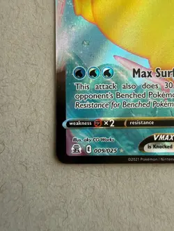 2021 Pokemon SURFING PIKACHU VMAX #009/025 Celebrations Holo Ultra Rare English - Image 4