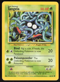 1999 Pokemon Game Base Set #066/102 Tangela Common - Image 1