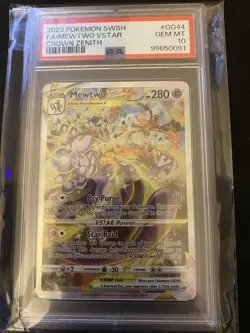 PSA 10 Mewtwo VSTAR #GG44/GG70 Pokemon 2023 Crown Zenith: Galarian Gallery Holo - Image 1