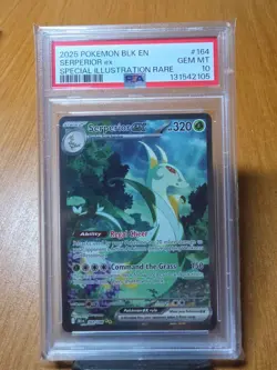 2025 POKEMON EN-BLACK BOLT SPECIAL ILLUSTRATION RARE SERPERIOR EX 164 PSA 10 - Image 1