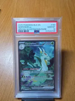 2025 POKEMON EN-BLACK BOLT SPECIAL ILLUSTRATION RARE SERPERIOR EX 164 PSA 10 - Image 3