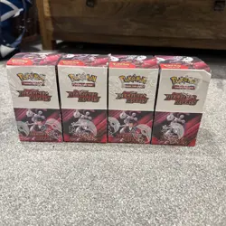 X4 Pokemon TCG Destined Rivals Half Booster Box Factory Sealed 18 x Booster Pack - Image 1
