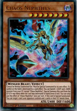Yugioh Chaos Nephthys BACH-EN025 1st Edition Ultra Rare NM - Image 1