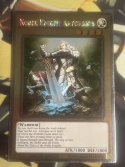 Yugioh: Noble Knight Artorigus - NKRT-EN003 - Platinum Rare - Limited Ed - LP - Image 1
