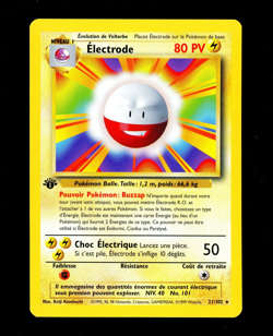 1999 Pokemon ELECTRODE Base Set 1ST EDITION Non Holo FRENCH Card 21/102 Rare NM+ - Image 1