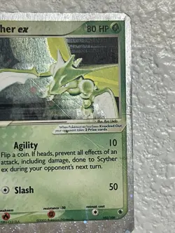 Scyther EX 102/109 Ruby and Sapphire Holo Rare Vintage Card HP - Image 4