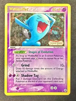 Wobuffett SWIRL! 28/92 EX Legend Maker Pokemon Card TCG Reverse Holo Rare Mp/Hp - Image 1