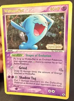 Wobuffett SWIRL! 28/92 EX Legend Maker Pokemon Card TCG Reverse Holo Rare Mp/Hp - Image 2