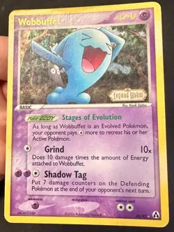Wobuffett SWIRL! 28/92 EX Legend Maker Pokemon Card TCG Reverse Holo Rare Mp/Hp - Image 3
