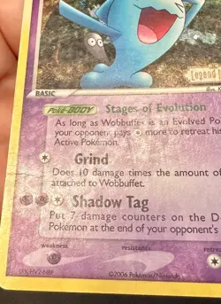 Wobuffett SWIRL! 28/92 EX Legend Maker Pokemon Card TCG Reverse Holo Rare Mp/Hp - Image 4