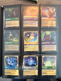 Disney Lorcana TCG All Legendary/Super Rare Lot Of 59 Cards EN1-EN10 In Binder. - Image 5