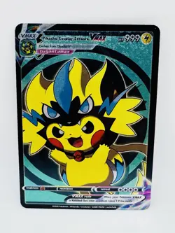 Pokemon Pikachu X Zeraora Cosplay Kawaii Doujin Art Holo Anime Card Full Art - Image 1
