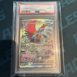 Roaring Moon ex 251/182 Special Illustration Rare Pokemon Card PSA 8 - Image 1