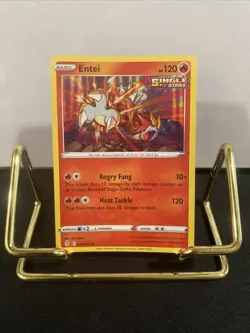 Entei Holo Rare Pokemon Card Evolving Skies Pokemon TCG 19/203 - Image 1