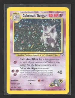 Pokemon 2000 Gym Challenge Sabrina's Gengar #14/132 - Image 1