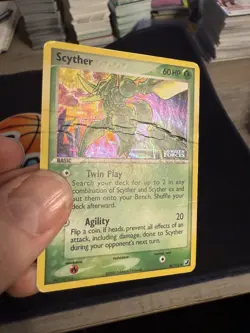 Pokemon, Scyther, EX Unseen Forces, 46/115 Holo Foil Stamp, English, DMG - Image 2