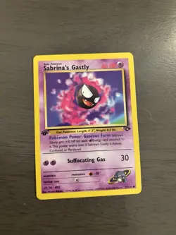 Sabrina’s Gastly 97/132 Gym Challenge 1st Edition Pokemon TCG WOTC 2000 - Image 1