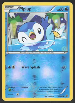 Piplup 36/162 Reverse Holo Pokemon TCG XY - BREAKthrough LP - Image 1
