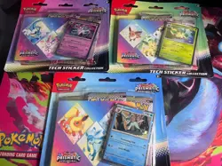 Pokemon TCG Prismatic Evolutions Tech Sticker Collection ART SET OF 3 - Image 1