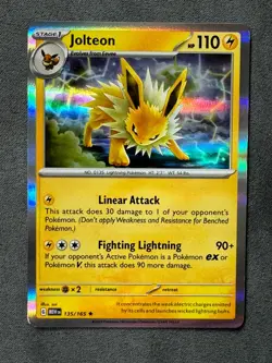 Pokemon Scarlet and Violet 151 - Jolteon - Holo Rare - 135/165 - NM/M - Image 1