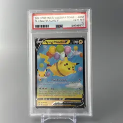 2021 POKEMON CELEBRATIONS #006 FLYING PIKACHU V PSA 10 - Image 1