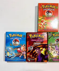 Pokemon Theme Deck Boxes Lot of 5 Empty Base Box Only with Manuals and Counters - Image 2