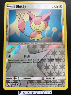 Carte Pokemon SKITTY 120/168 REVERSE Soleil et Lune 7 SL7 FR NEUF - Image 1