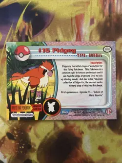 Pokemon Topps - Pidgey #16 (Blue Logo) - TV Animation Edition - LP - Image 2