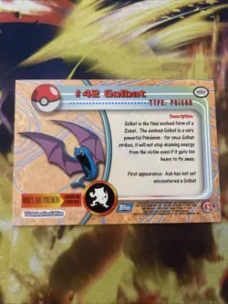 POKEMON GOLBAT #42 TOPPS TV ANIMATION EDITION Blue Lp - Image 2