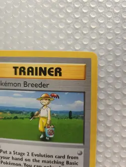 Pokemon TCG Trainer Pokemon Breeder Base Set 74/102 1st Edition Shadowless Rare - Image 3