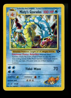 #5 Misty's Gyarados 13/132 Gym Challenge 2000 Holo Rare WOTC Pokemon - Image 1