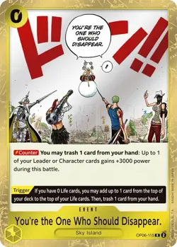 ONE PIECE You're the One Who Should Disappear OP06-115 Wings of the Captain NM - Image 1