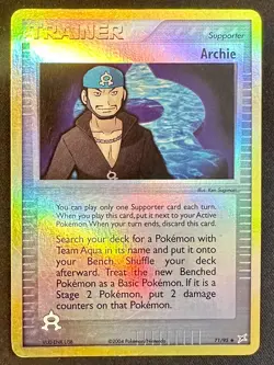 Archie 71/95 2004 EX Team Magma Vs. Team Aqua Pokemon Card Trainer - Lp - Image 1