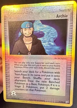 Archie 71/95 2004 EX Team Magma Vs. Team Aqua Pokemon Card Trainer - Lp - Image 2
