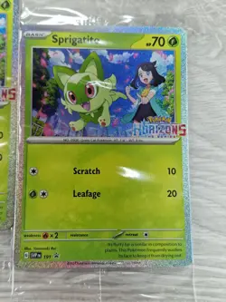 10x Pokemon Card Sprigatito SVP 191 Horizons Holo Promo Surging Sparks Sealed NM - Image 5