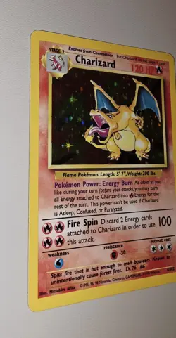 Charizard Holo 4/102 Base Set (1999) WotC Pokemon Card - Vintage - Authentic - Image 4