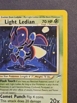 Light Ledian 24/105 1999 Neo Destiny Pokemon Card Vintage WOTC Rare Mp - Image 4