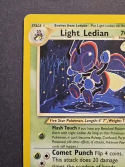 Light Ledian 24/105 1999 Neo Destiny Pokemon Card Vintage WOTC Rare Mp - Image 5