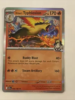 Pokemon TCG Ethan's Typhlosion Holo Card 034/182 Sv10: Destined Rivals - Image 1