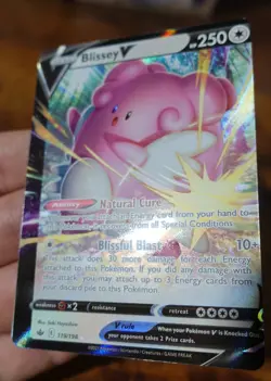 Blissey V 119/198 Miscut Error Misprint Chilling Reign Pokemon Card NM % - Image 3