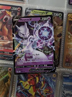 Pokemon TCG Mewtwo v Full Art Holo Ultra Rare Card 30/78 - Image 1