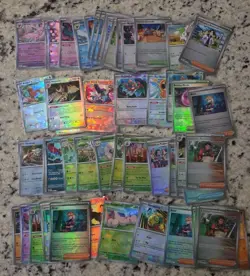 Pokemon Prismatic Evolutions TCG Pokeball Reverse Holo Lot of 55 Cards NM/LP - Image 1