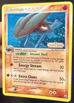 Kabutops SWIRL! 7/92 EX Legend Maker Pokemon Card Arita Art Reverse Holo - VLP - Image 2