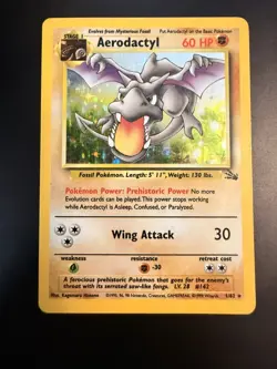 Aerodactyl 1/62 Fossil Holo Rare Pokemon Card - MP/HP - Image 2