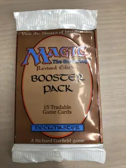 MTG - Revised Booster Pack - Magic the Gathering, Factory Sealed 1994 742818067003 - Image 1