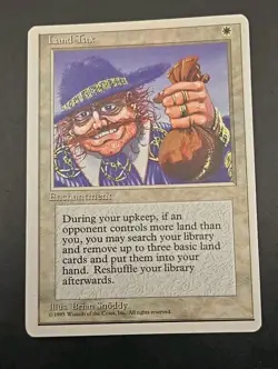 Land Tax Core Set 4th Edition MTG Regular Moderately Played - Image 1