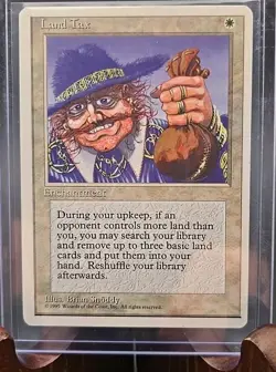 Land Tax Core Set 4th Edition MTG Regular Moderately Played - Image 3