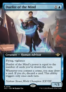 x1 Duelist of the Mind - Foil - Extended Art R MTG Outlaws of Thunder Junction M - Image 1