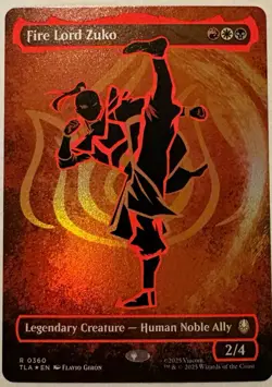 Fire Lord Zuko (Borderless) (Neon Ink Foil) Avatar: The Last Airbender Foil - Image 5
