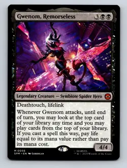 MTG Gwenom, Remorseless M0056 Magic: The Gathering Spider-Man NM - Image 1